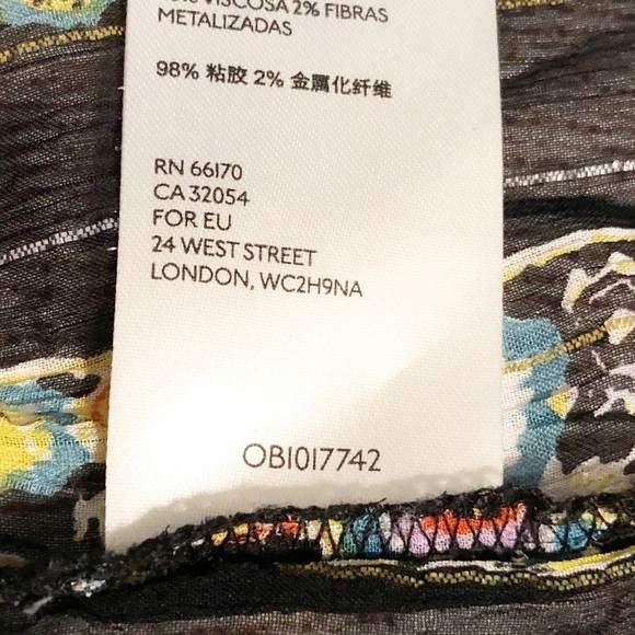 Free People Dance Magic Floral Print Metallic Tunic Dress Size S - Picture 7 of 10